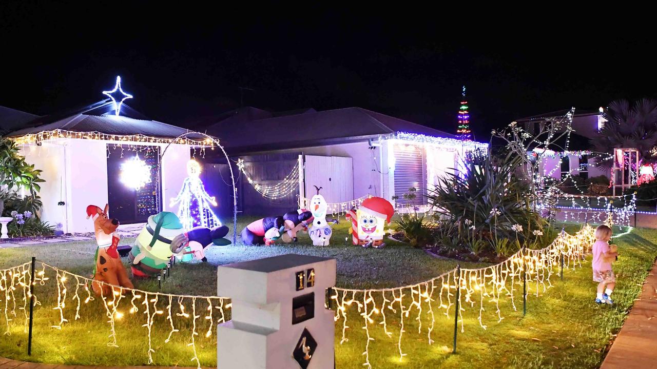 Christmas lights on Rainsford Place, Buderim. Picture: Patrick Woods.