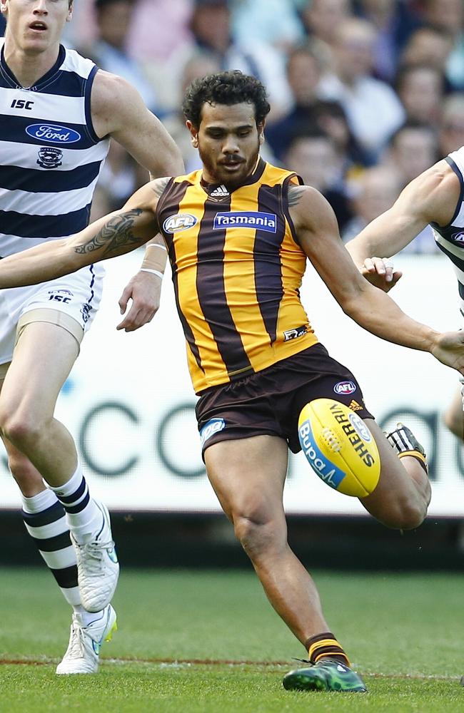 Cyril Rioli in action against Geelong on Easter Monday. Picture: Michael Klein