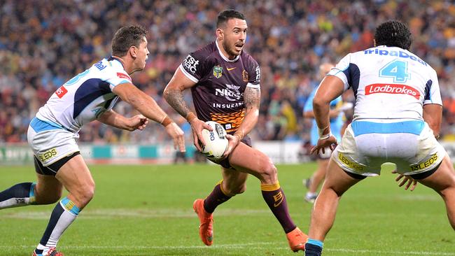 Darius Boyd in action for the Broncos in 2016. (Photo by Bradley Kanaris/Getty Images)