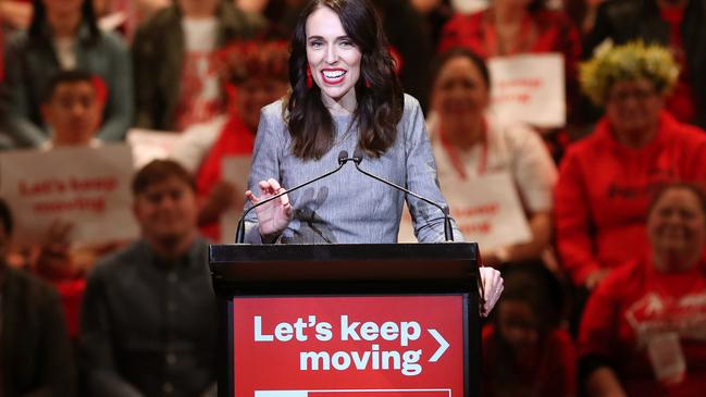 Ardern kicked off her re-election campaign on Sunday, days before she was forced to call the country back into lockdown. Picture: MICHAEL BRADLEY / AFP.