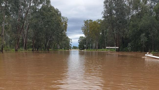 A flooded Panorama Creek at Rolleston. Photos: Nathan Blackburn