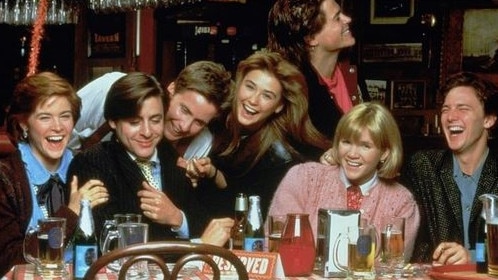Demi Moore and the cast of St Elmo's Fire in 1985. Picture: Supplied