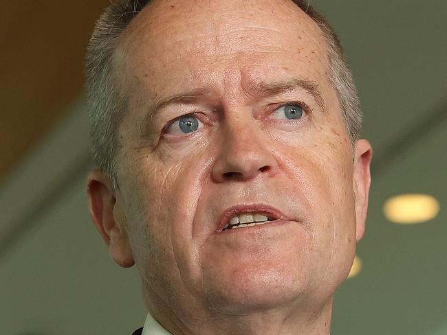 CANBERRA, AUSTRALIA - NewsWire Photos  NOVEMBER 25, 2021: Shadow Minister for Government Services and the NDIS, Bill Shorten spoke to media in Parliament House Canberra.Picture: NCA NewsWire / Gary Ramage