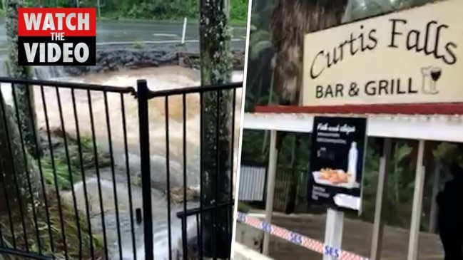 Curtis Falls cafe smashed by floods