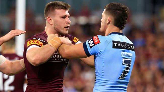 Queensland State of Origin forward Jai Arrow, left. Picture: Adam Head