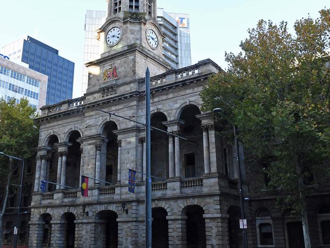 10/05/20 - Heritage buildings Adelaide. Adelaide Town Hall. Picture: Tom Huntley