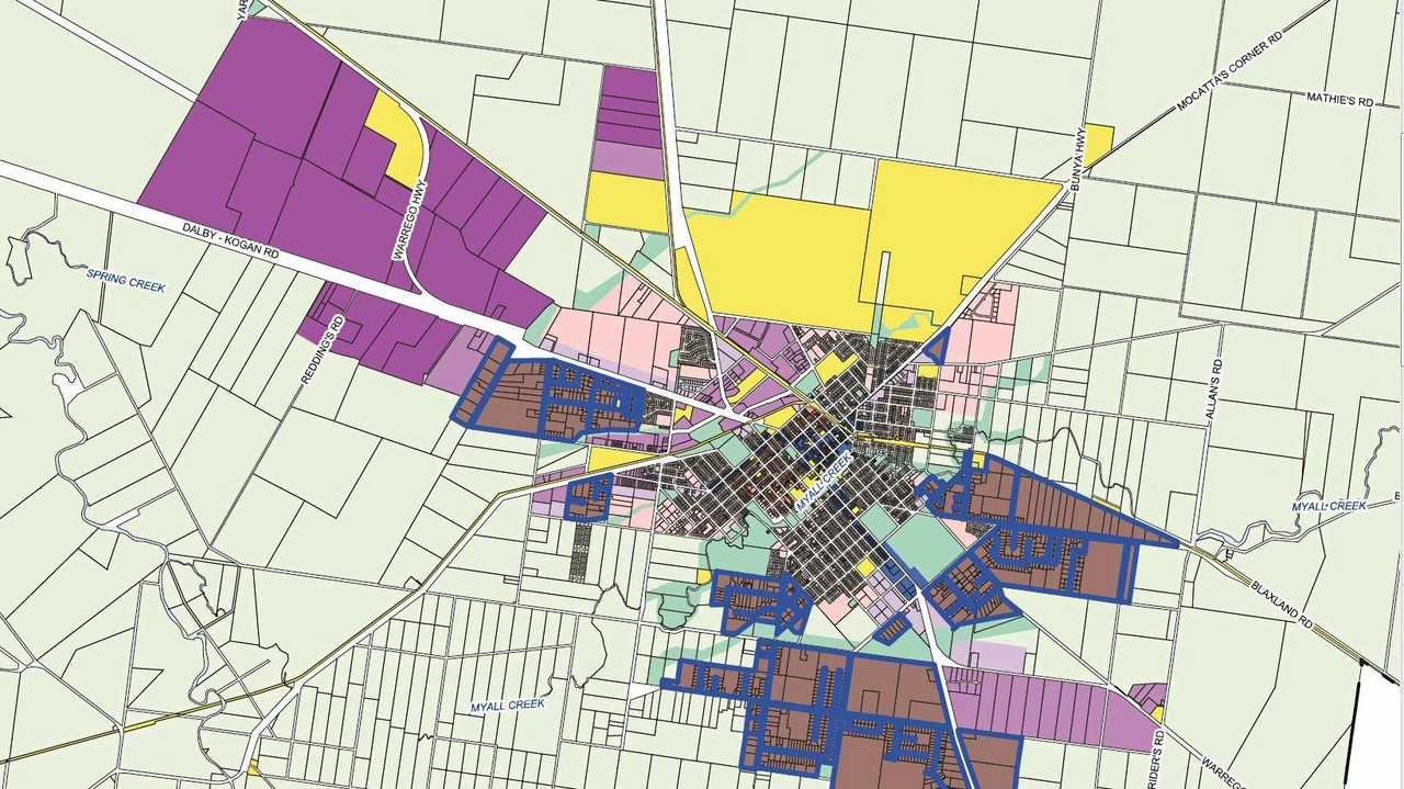 REZONING AREAS: A map illustrates the areas that will be affected by the rezoning changes. Picture: Contributed