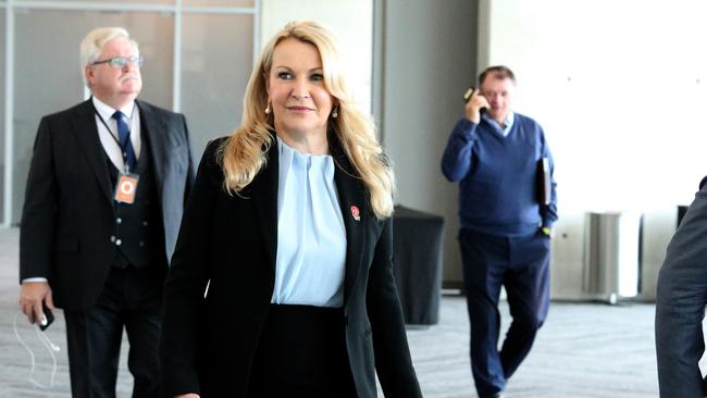 Fortescue chief Elizabeth Gaines at Fortescue Metals AGM in Perth Convention Centre last year. Picture: Colin Murty, The Australian.