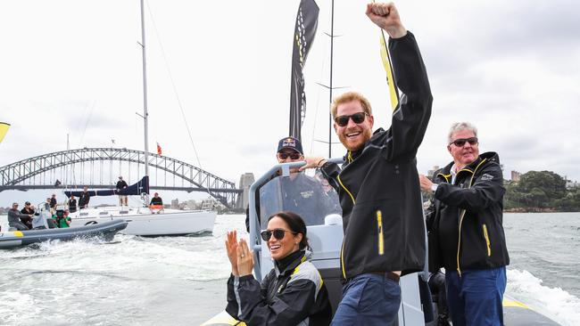 They looked cheerful as they cheered on the athletes. Picture: Chris Jackson/Getty Images