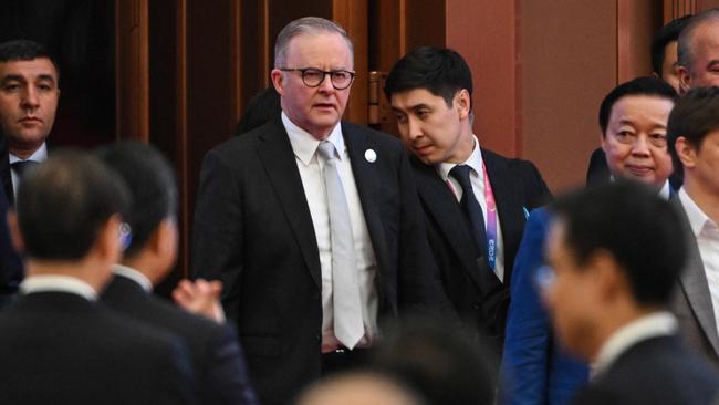 Australia's Prime Minister Anthony Albanese arrives for the opening ceremony of the 6th China International Import Expo. (Photo by Hector RETAMAL / AFP)