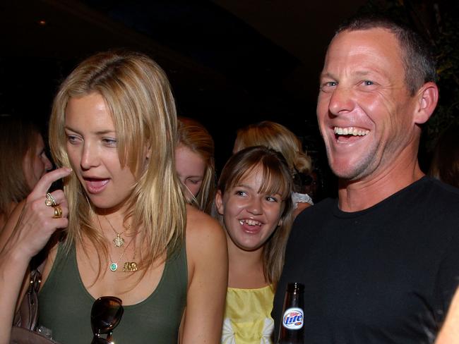 LAKE TAHOE, NV - JULY 09: Actress Kate Hudson and Lance Armstrong attend Backstage Creations at 2008 American Century Championship July 9, 2008 at Harrahs Lake Tahoe in Lake Tahoe , Nevada. (Photo by Mark Sullivan/WireImage)