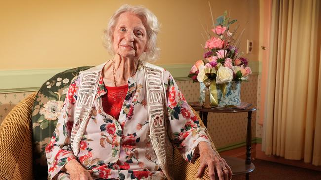 Betsy Thredgold, about to turn 96, is one of six residents of a Grange nursing home over 90 who want to die with dignity. 29 April 2025. Picture: Dean Martin