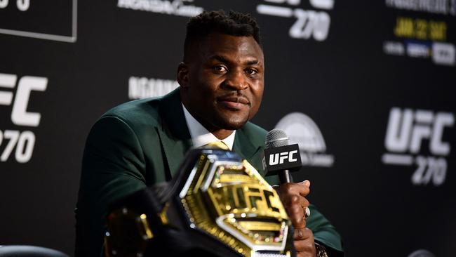 The ex-UFC champ has power in those fists. Photo by Frederic J. BROWN / AFP