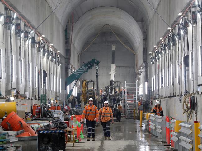 The Metro Tunnel construction was largely responsible for the major projects costs. Picture: David Crosling