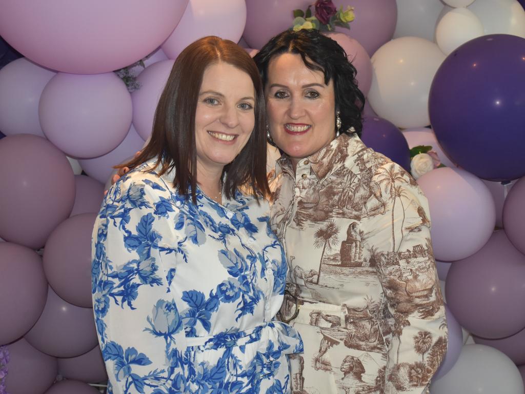 Lynda Johnston and Karen Ives at the Rockhampton Cup race meeting at Callaghan Park on July 13, 2024.