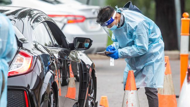 People get tested at IPC Health in Deer Park. Picture: NCA NewsWire / Sarah Matray