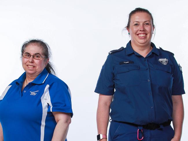 HSU delegates Dolly Borg and Tess Oxley say they are fed up of their current working conditions. Picture: Justin Lloyd