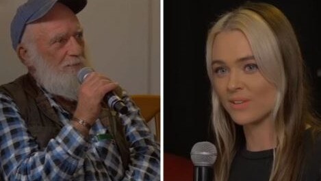 WA dairy farmer John Martin and vegan activist Tash Peterson participated in a heated debate recently. Picture: YouTube/@hamstarist