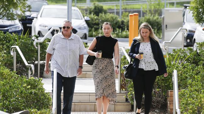 Family members of Brian Bradbury attend Coroners Court. Picture: Dylan Robinson