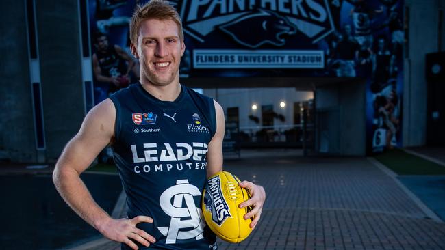 Onballer Matthew Roberts has had a huge season for both St Peter’s and South Adelaide, and could be one of SA's top three draft picks this year. Picture: Tom Huntley