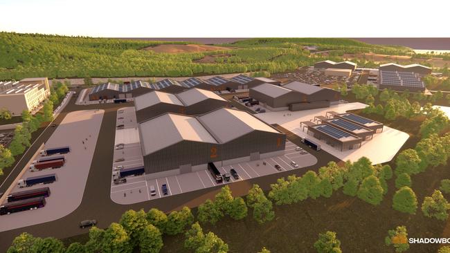 A renders of the new film studio at Yatala in the city's north. Picture: Supplied