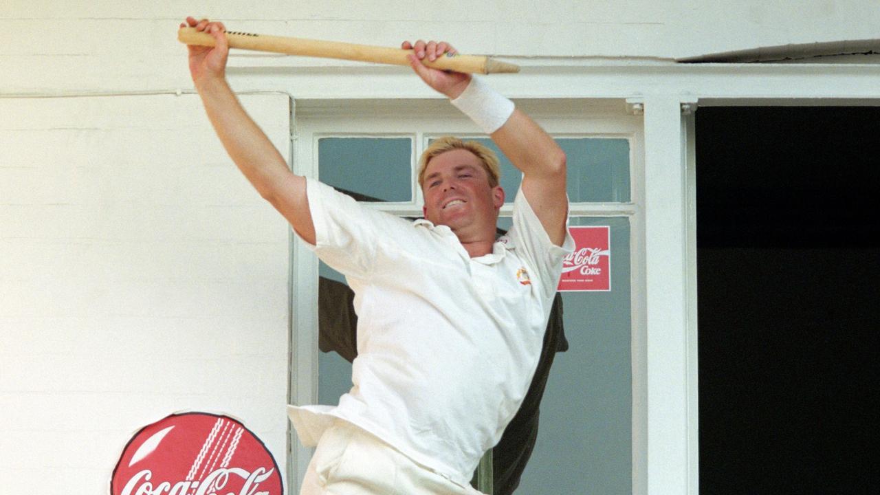 The late, great Shane Warne in England in 1997. Picture: Clive Mason/Allsport/Getty Images