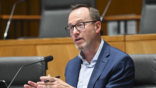 Greens senator David Shoebridge said the ‘exit clause’ risked making AUKUS a ‘radical gamble’. Picture: NewsWire/ Martin Ollman