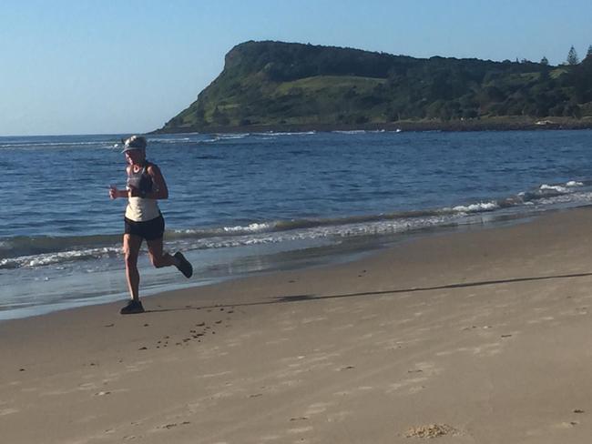 Sandra Killen during the Byron Bay Runners virtual relay.