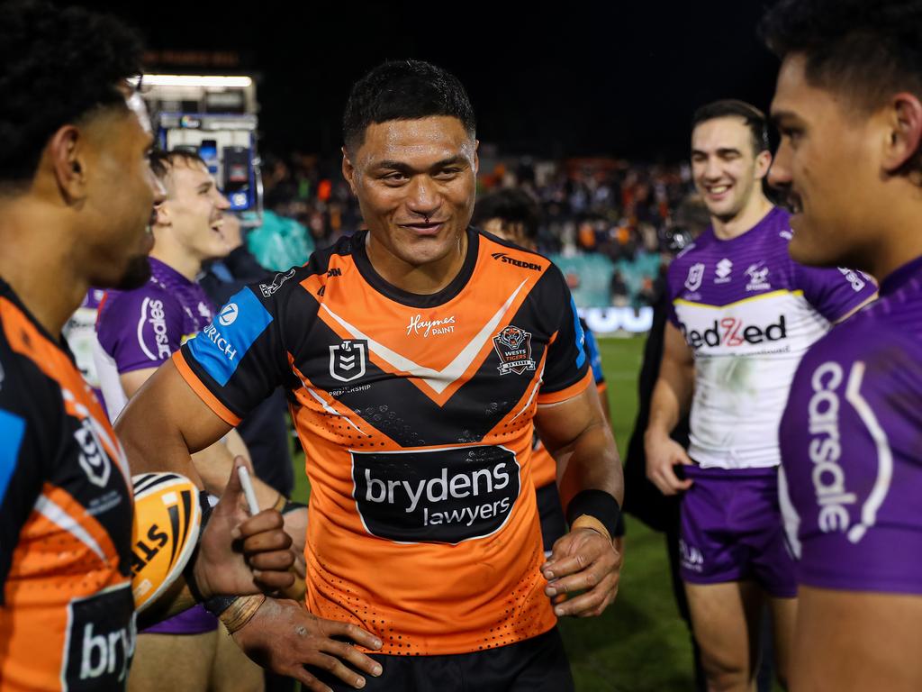 Stefano Utoikamanu rejected the richest of the three deals offered to him by the Tigers to join the Storm. Picture: NRL Photos