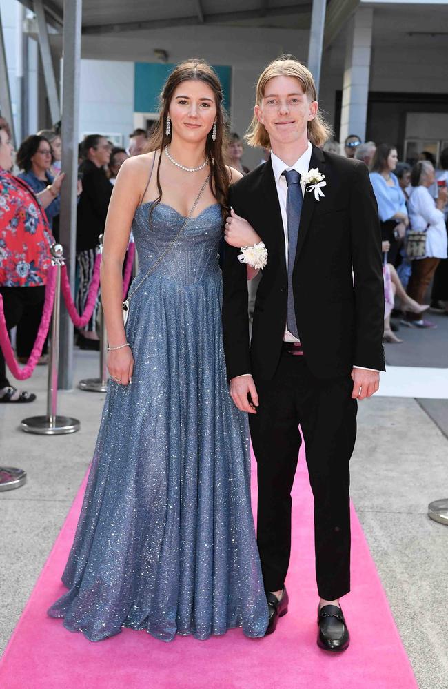 Kiara Poole and Nick Shelly at Meridan State College formal. Picture: Patrick Woods.