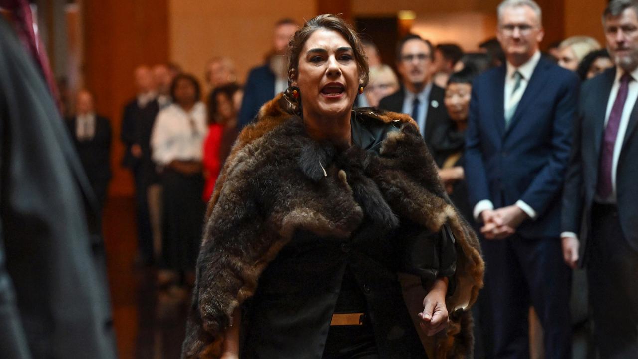 Senator Lidia Thorpe heckles King Charles III during the ceremonial welcome and Parliamentary reception at the Australian Parliament House on October 21. Picture: Victoria Jones/Pool/Getty Images