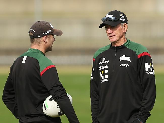 Rabbitohs coach, Wayne Bennett looks on during an NRL Rabbitohs training session in Sydney, Wednesday, May 13, 2020. (AAP Image/Brendon Thorne) NO ARCHIVING