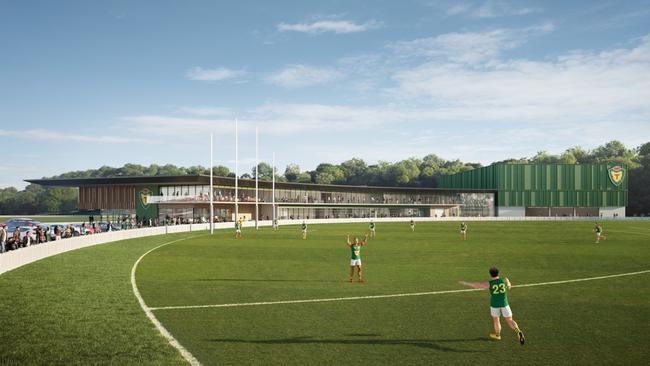 Concept design of proposed AFL high performance centre at Rosny. Picture: Populous