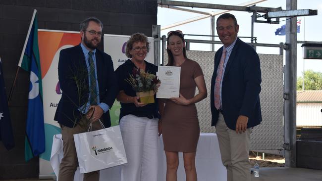 Roma resident Michelle officially becomes an Australian citizen at the Maranoa Australia Day Awards 2023. Picture: Chloe Cufflin.