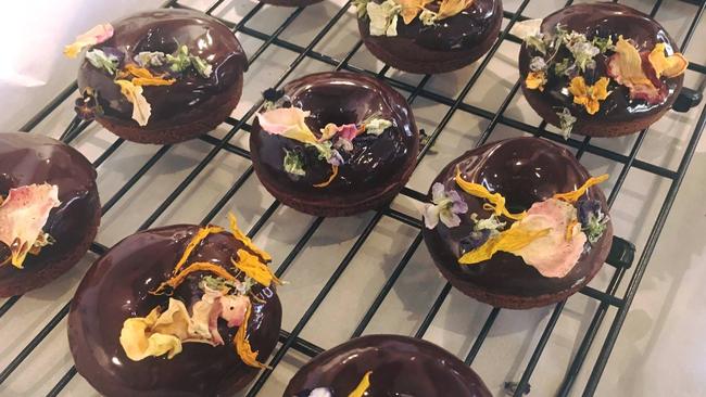 Vegan chocolate donuts. Picture: In Season Wholefood Cafe