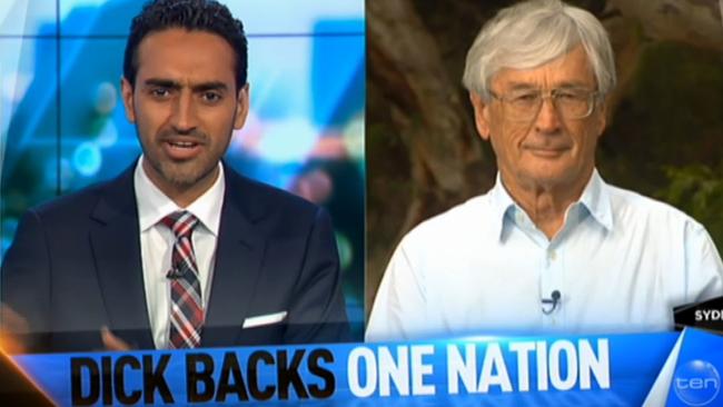 Waleed Aly and Dick Smith. Pic: Channel 10
