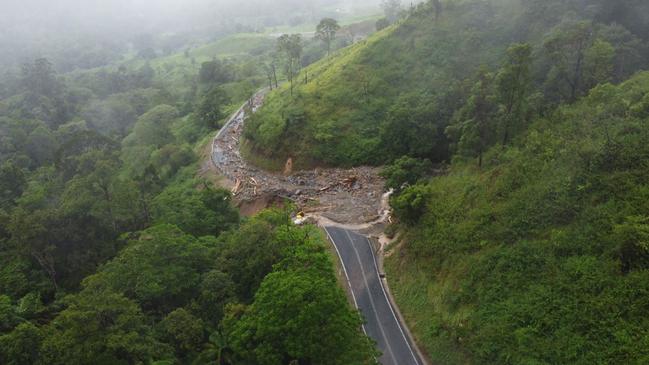 Mackay-Eungella Road remains closed in both directions on Eungella Range due to extensive damage caused by heavy rainfall.