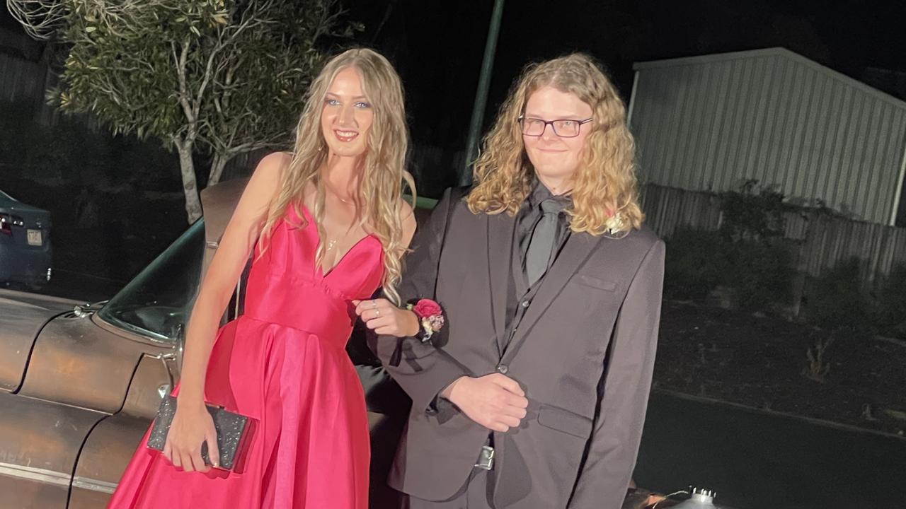 The students arrive at St Mary's College formal at the Brolga Theatre.