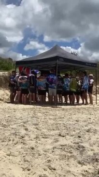 Gympie Devils' war cry at Levi Hanna's funeral