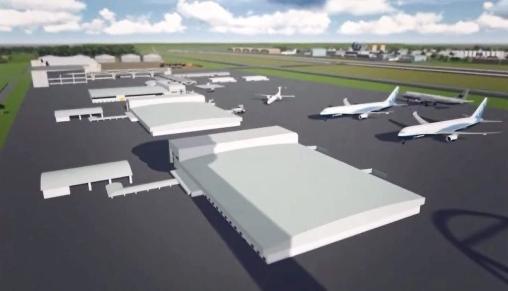 An artist&#39;s impression of the Wellcamp Airport. Picture: Contributed