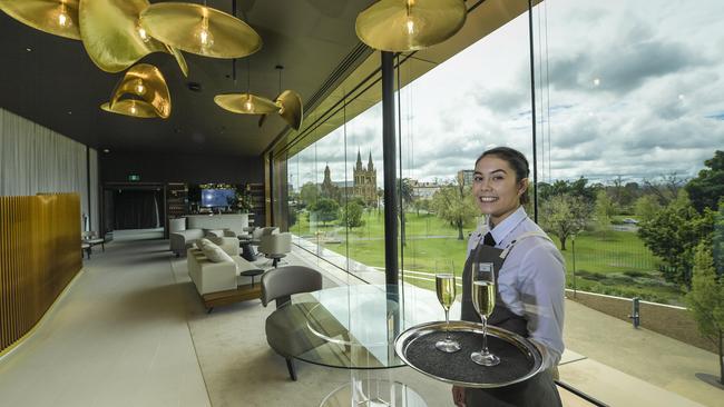 Waitress Emma Bromley at the new hotel.