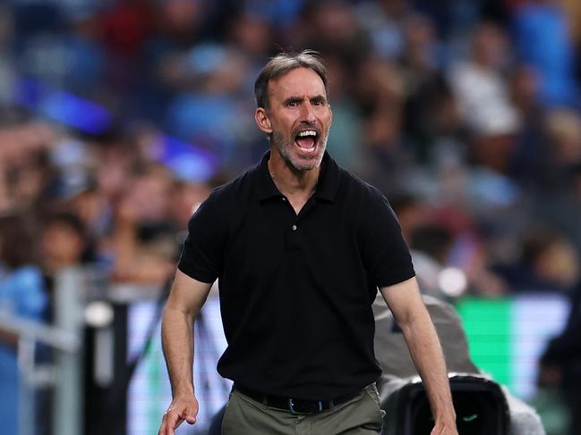 City head coach Aurelio Vidmar calls instructions during the A-League Men round 18 match between Sydney FC and Melbourne City at Allianz Stadium, on February 24, 2024, in Sydney, Australia. (Photo by Mark Kolbe/Getty Images)