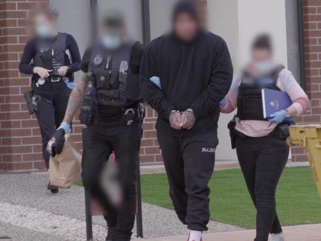 AFP officers conduct raids in connection with Operation Ironside. Picture: Supplied