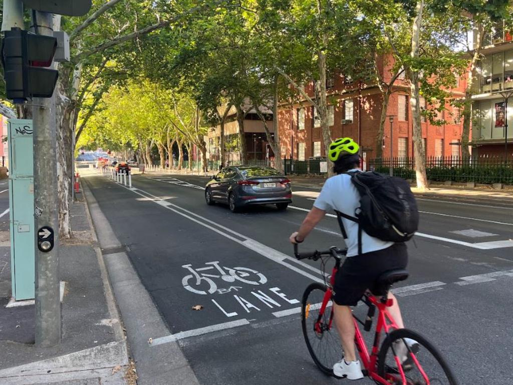 The North-South Bikeway on Frome Rd has been causing increased congestion along the North Tce to Rundle St, according to some motorists. Picture: Karen Grace Prince