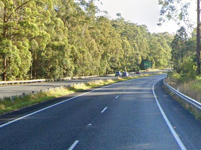 The body of a man believed to be in his 30s was found on the nature strip on the Pacific Hwy at Johns River, near Taree. Picture: Google Maps