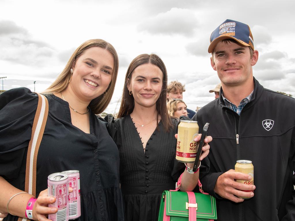 Samantha McKechnie (left) Beth and Christian Mauch. IEquine Toowoomba Weetwood Raceday - Clifford Park Saturday September 28, 2024 Picture: Bev Lacey