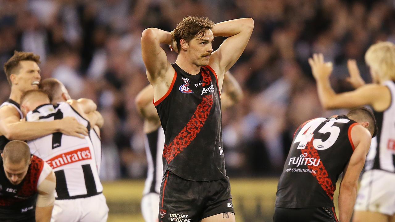 Joe Daniher after the loss to Collingwood on Anzac Day.