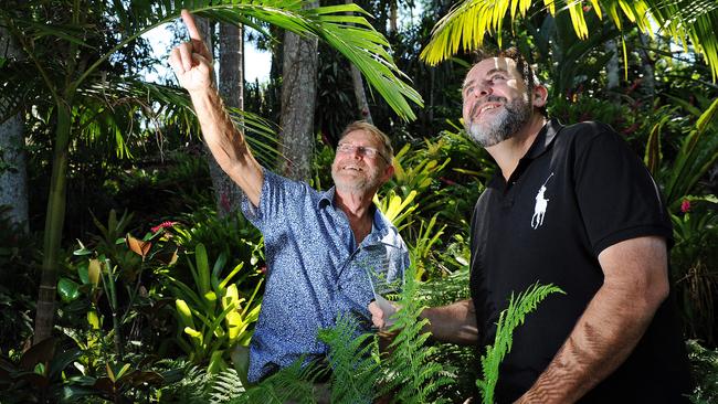 Rodney Surawski (right) with John Chapman after winning the garden competition in 2016. Picture: John Gass