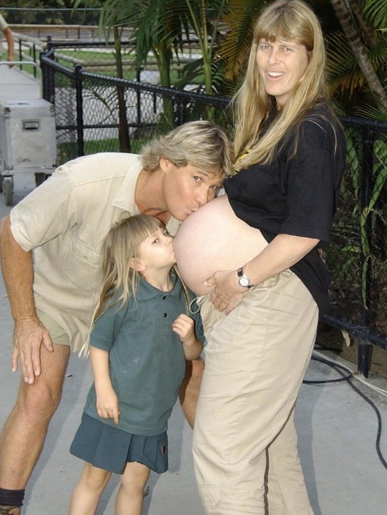 Steve, Bindi and Terri, whom was pregnant with Robert in this photo.