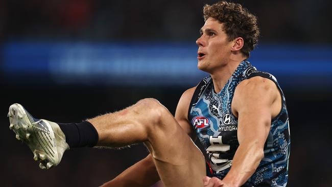 Charlie Curnow is in a rich vein of form up forward. Picture: Michael Klein